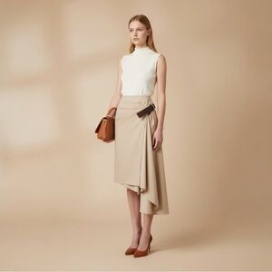 Loewe Belted skirt in cotton and silk It38